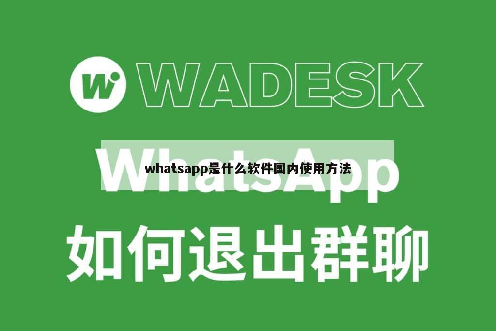whatsapp是什么软件国内使用方法