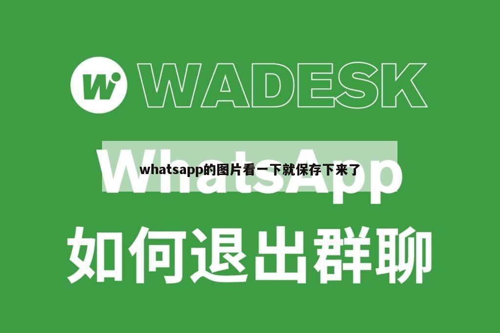 whatsapp的图片看一下就保存下来了